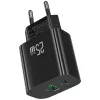 Carregador USB usams USA001629 25W 1×USB-C + 1×USB-A carregamento rápido