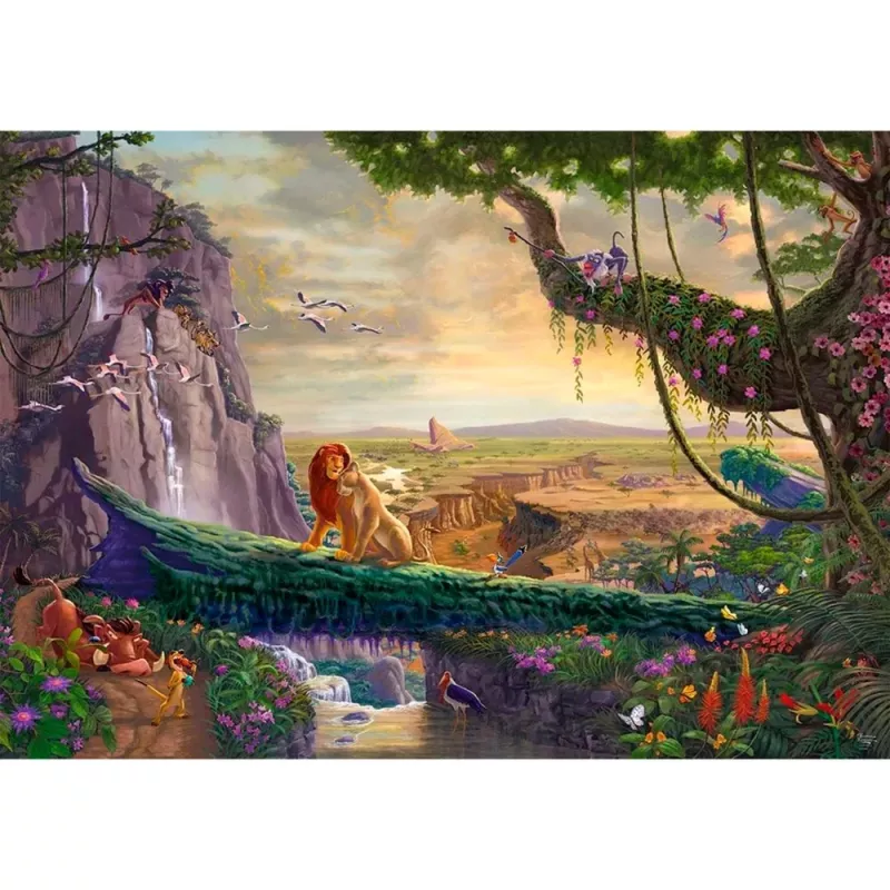 Thomas Kinkade Studios: Disney Dreams Collection - O Rei Leão, Regresso à Rocha do Rei, Puzzle 6000 peças