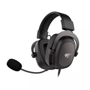 Headset com fios Havit H2002d com arco de cabeça gaming preto, verde