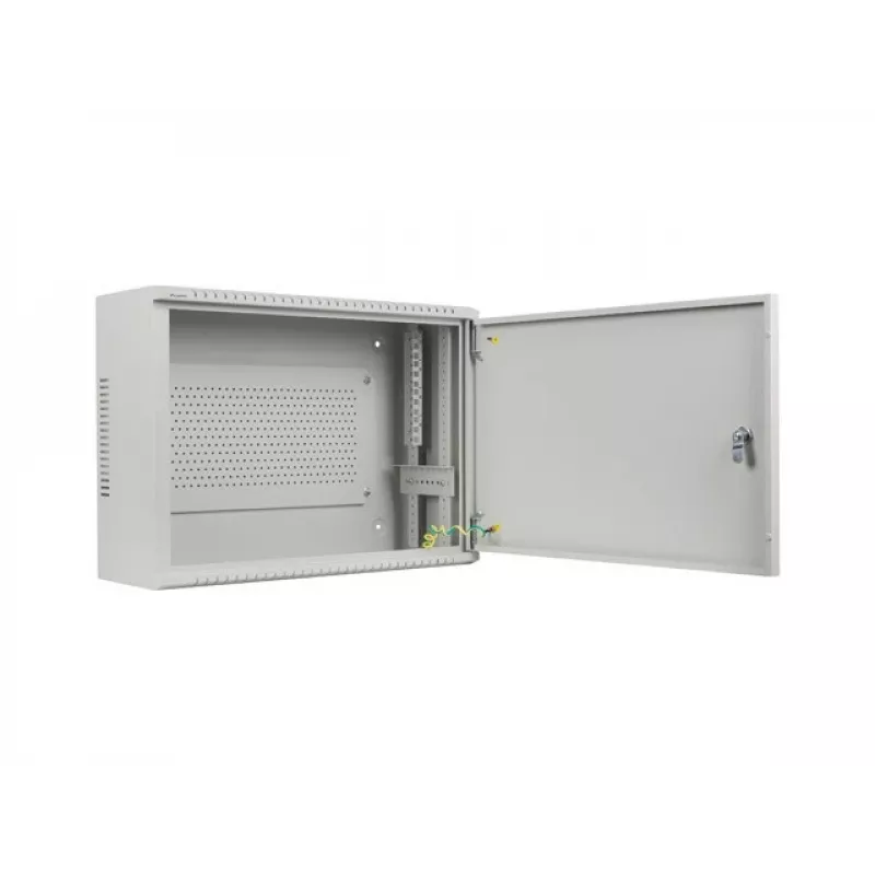Armário rack 19 polegadas Lanberg 4U+3U 540x200mm, perfil baixo, montagem na parede, cinzento