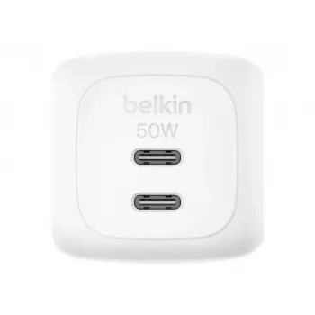 Carregador de parede Belkin WCH019KQWH 50W Dual USB-C PD PPS