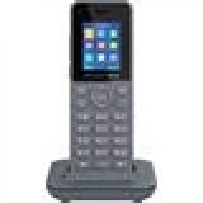 Grandstream DP725 auscultador sem fios DECT HD, ecrã TFT a cores de 1,8 polegadas, 20 contas/linhas SIP, push-to-talk, cinzento