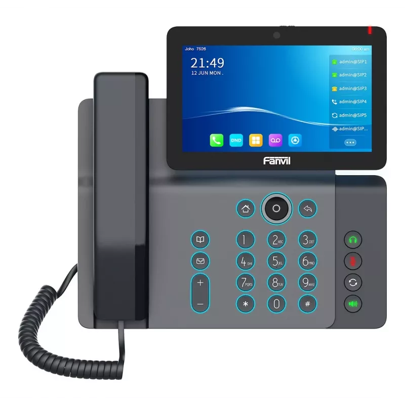 Telefone IP Fanvil V67 Preto 20 linhas LCD Wi-Fi
