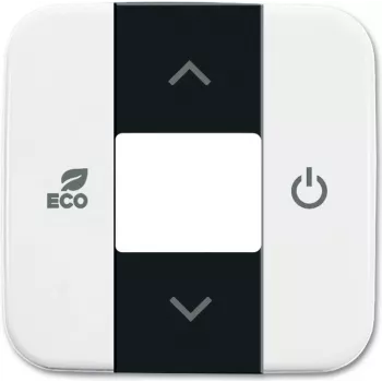 Busch-Jaeger 6220-0-0106 placa de cobertura para suporte de sensor e tomada preto - branco (2CKA006220A0106)