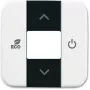 Busch-Jaeger 6220-0-0106 placa de cobertura para suporte de sensor e tomada preto - branco (2CKA006220A0106)