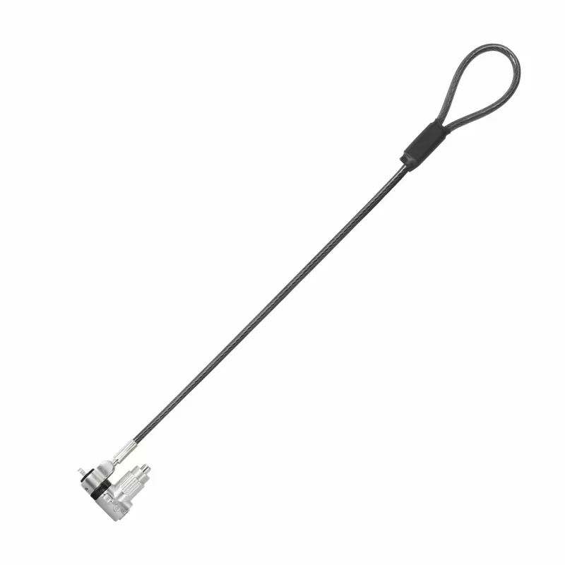 DICOTA D32068 cadeado de cabo universal mini para portátil, 0,3 m, 3 cabeças intermutáveis, prateado