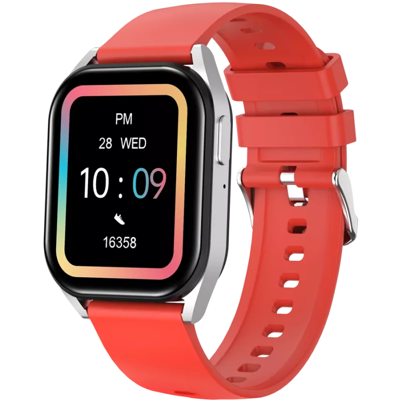 Smartwatch CANYON Chatter SW-58 BT-CALL prateado vermelho