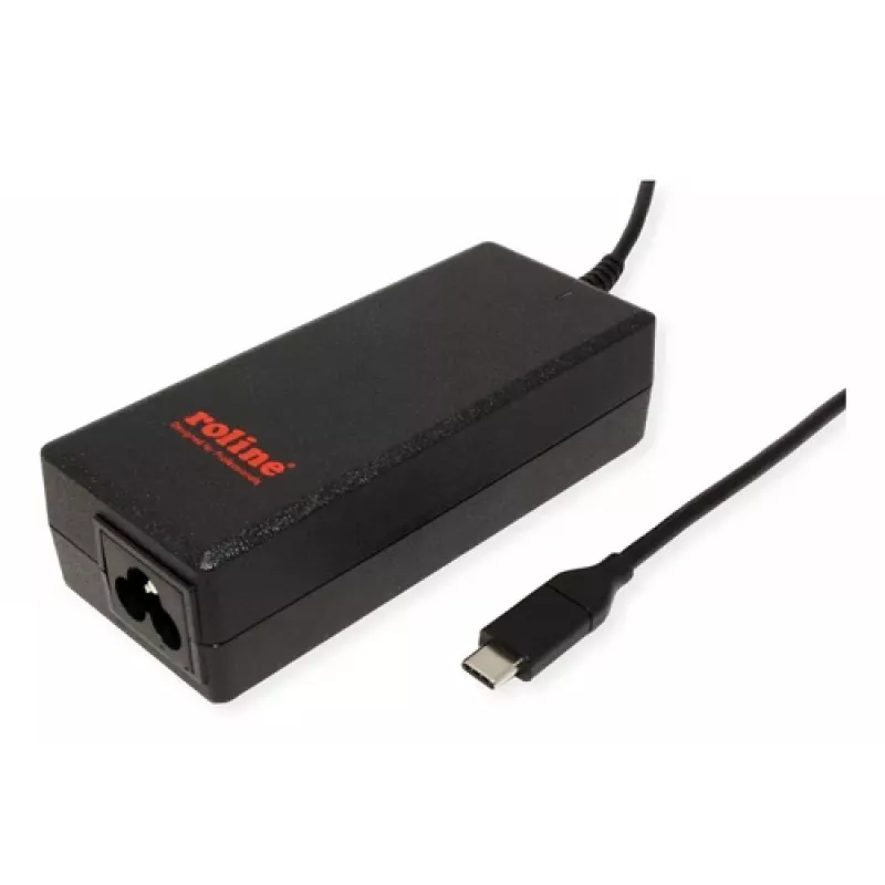 Fonte de alimentação ROLINE C5-BU 65W USB Type-C, 65 W de saída, compatível com USB-C PD