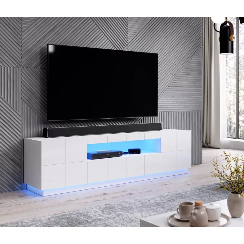 Cama iluminação para móvel de TV REJA azul