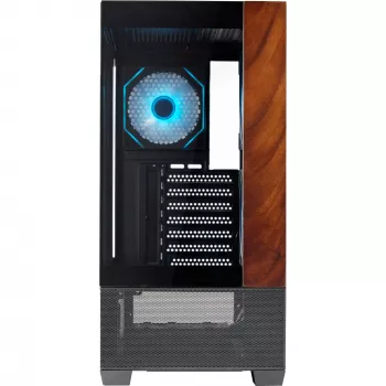 Cooler Master Elite 690 Caixa de PC, Midi-Tower, ATX, Vidro Temperado - 4 ventoinhas ARGB, Madeira, preto