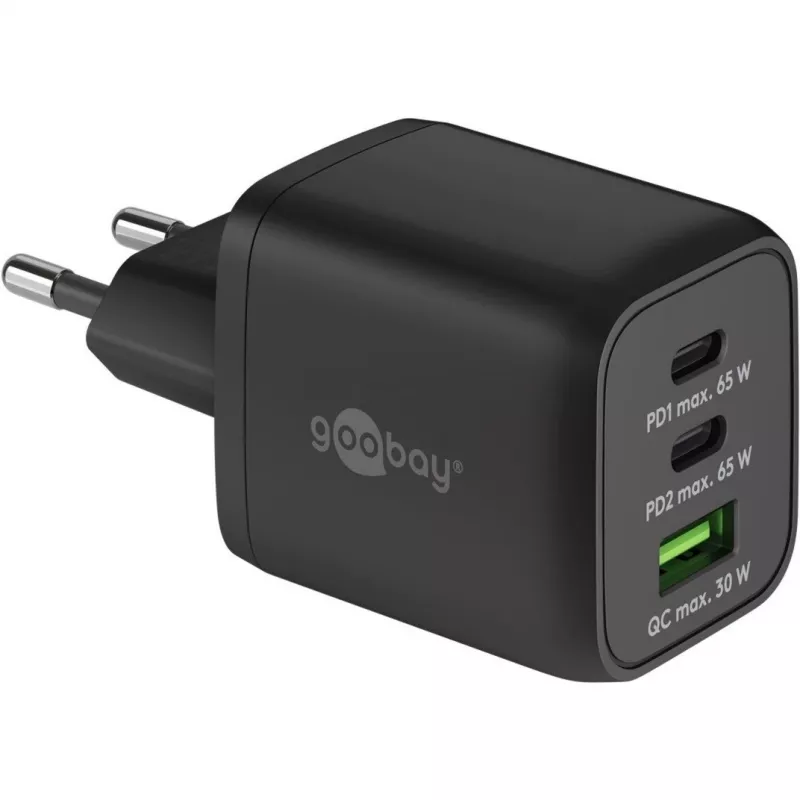 Goobay 64753 Carregador para dispositivos móveis Auscultadores - Smartphone - Tablet preto AC carregamento rápido interior (64753)