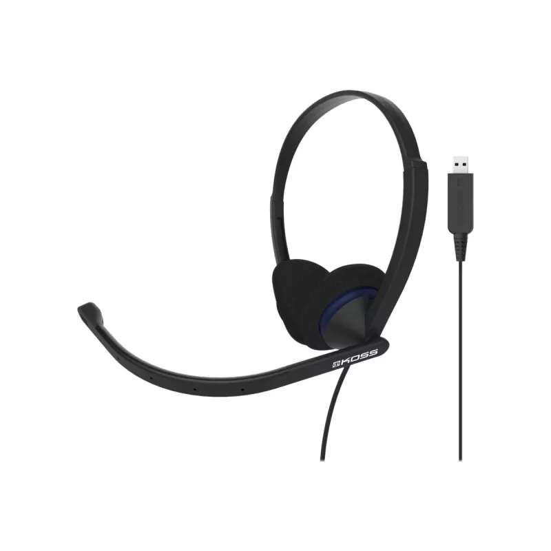 Koss CS200 Headset USB com fios de arco de cabeça para chamadas/música USB Type-A Preto