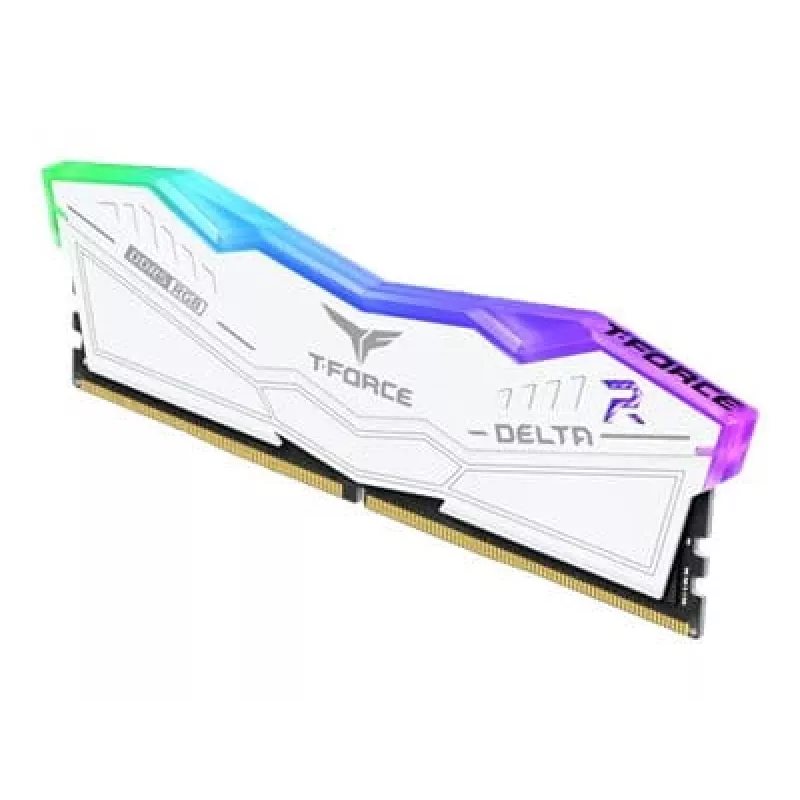 DIMM 32 GB DDR5-6000 (2x 16 GB) Kit duplo, memória branca, FF4D532G6000HC38ADC01, Delta RGB, INTEL XMP