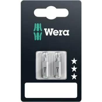 Wera 05073314001 pontas Torx TX 20 x 25 mm, sextavado de 1/4 de polegada, 2 unid.