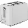 Torradeira elétrica, branca, 220-240V, 50-60Hz, 920-1080W, 2 ranhuras, 3 modos, 7 níveis de tostagem