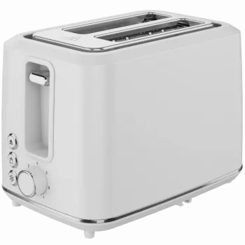 Torradeira elétrica, branca, 220-240V, 50-60Hz, 920-1080W, 2 ranhuras, 3 modos, 7 níveis de tostagem
