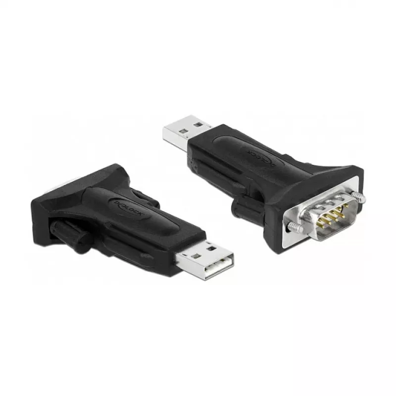 Cabo série DeLOCK 66286 USB Type-A DB-9 preto 0,8 m