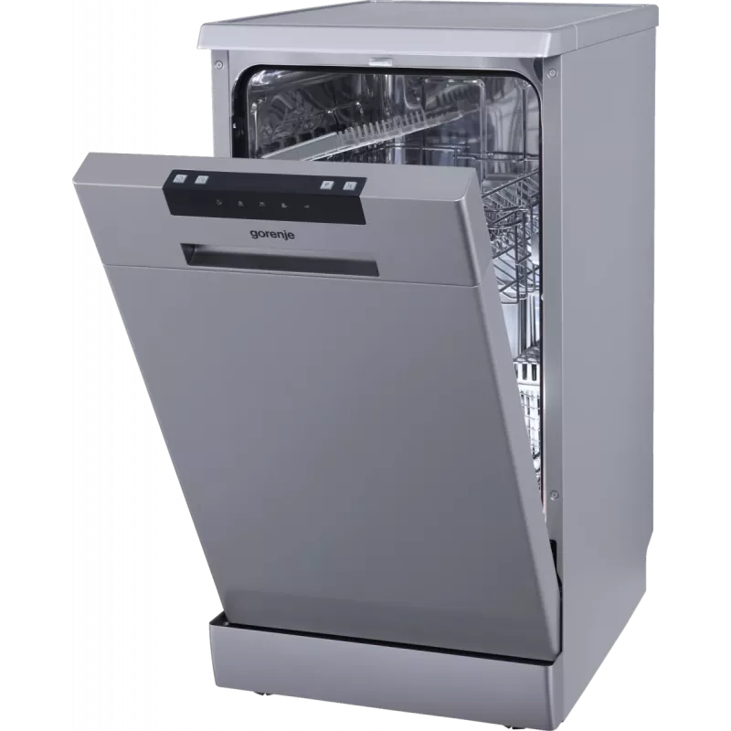 Máquina de lavar louça Gorenje GS522E10S, E, instalação livre, largura 45 cm, número de conjuntos 10, cinzento