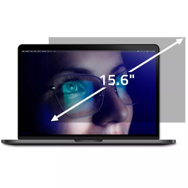 Qoltec 51052 filtro de privacidade RGPD para portáteis de 15,6 polegadas (39,6 cm), 16:9, 345,4 x 194,3 mm