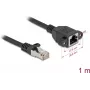 Cabo de rede DeLOCK 90775 preto 1 m Cat6a S/FTP RJ-45