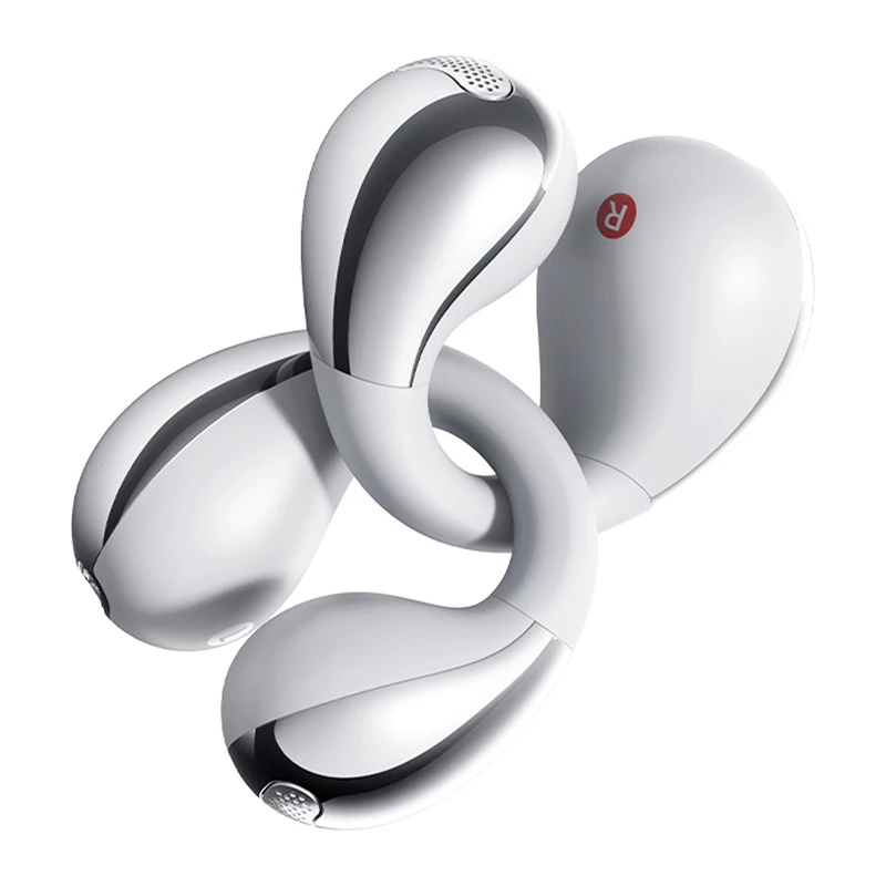Auscultadores sem fios com gancho auricular QCY Crossky Clip C30S, prateado