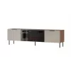 Móvel de TV Cama Meble ALMERA 180,5×42×52,5 cm nogueira/cashmere com lareira preta