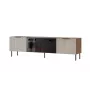 Móvel de TV Cama Meble ALMERA 180,5×42×52,5 cm nogueira/cashmere com lareira preta