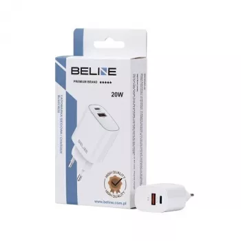 Carregador Beline Beli02160 20W USB-C para USB-A fonte de alimentação