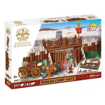 Conjunto de construção Cobi Imperium Romanum — Portão de acampamento romano, 591 peças