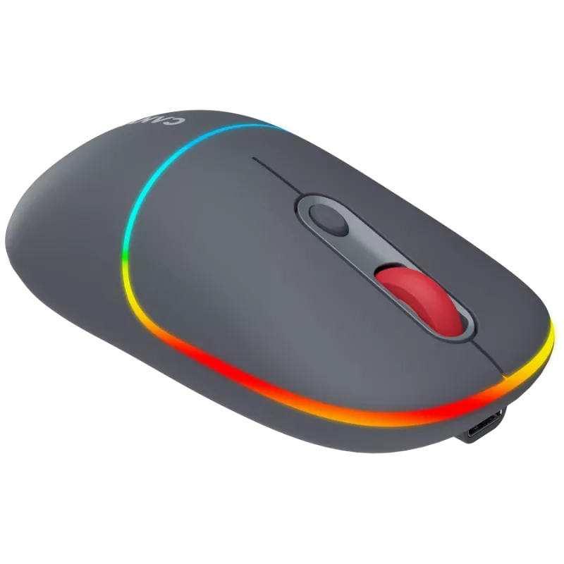 Rato sem fios Canyon MW-22 2em1 RGB - Cinzento - Bluetooth/RF - 1.600 dpi - recarregável