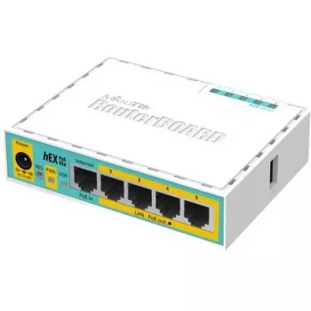 Mikrotik hEX PoE lite router com fios Fast Ethernet branco