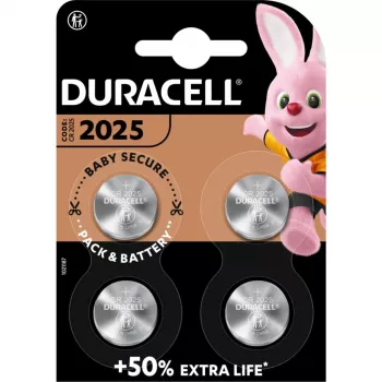 Pilha recarregável Duracell CR2025 NiMH 3 V, pack de 4