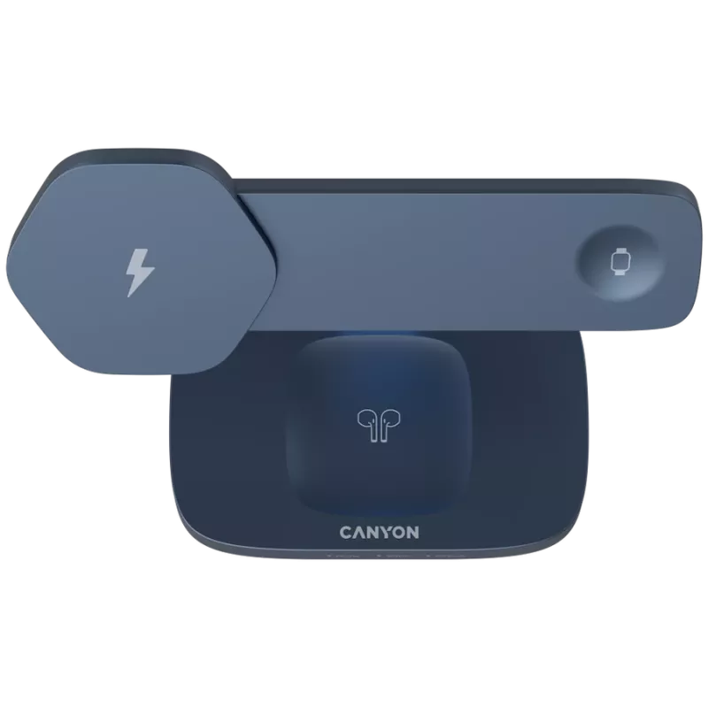 Estação de carregamento sem fios CANYON WCS-310 Canyon cinzento escuro – carregador vertical compatível com Qi