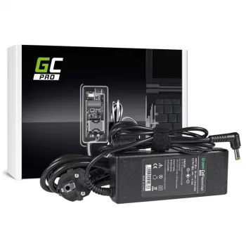 Fonte de alimentação para portátil Green Cell AD02P 90W 19V 4,74A AC-DC para interiores preto