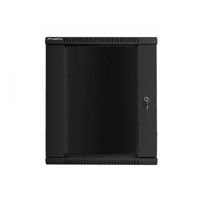 Armário de instalação de parede Lanberg 19'' 15U 600x600mm preto (porta de vidro)