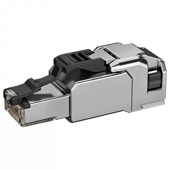Conector RJ-45 Telegärtner 100035951 prateado macho 5 mm de diâmetro interior