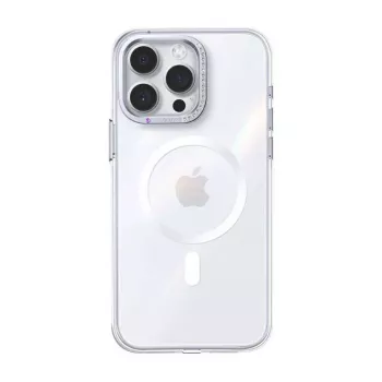 Capa de proteção transparente MagSafe Joyroom PN-15B4 para iPhone 15 Pro Max, capa transparente fina, compatível com MagSafe