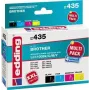 edding tinte EDD-435 preto, ciano, magenta, amarelo compatível com brother LC-1100BK/C/M