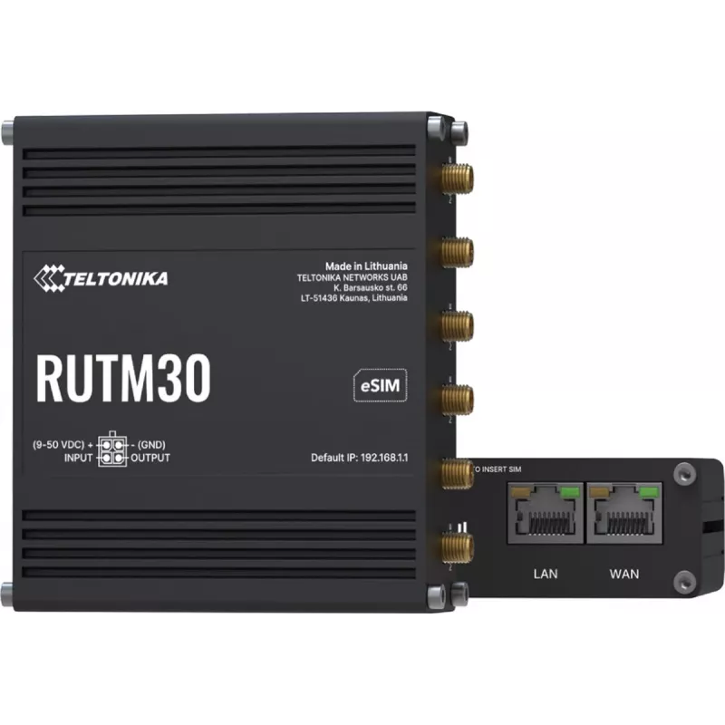 Router móvel 5G TELTONIKA RUTM30 — instalações móveis e fixas com Wi-Fi