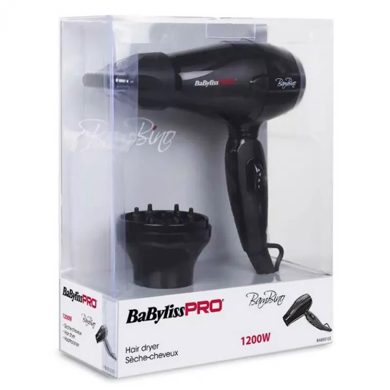 Secador de cabelo BaByliss PRO BamBino BAB5510E secador de viagem compacto e leve