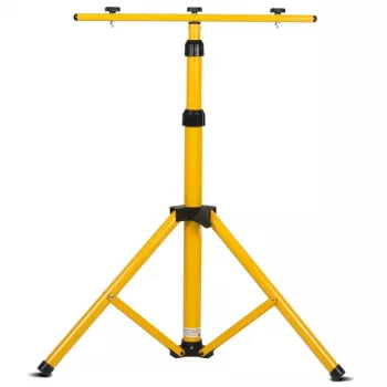 Tripé MACLEAN MCE583 altura ajustável para projetores, estrutura metálica, amarelo