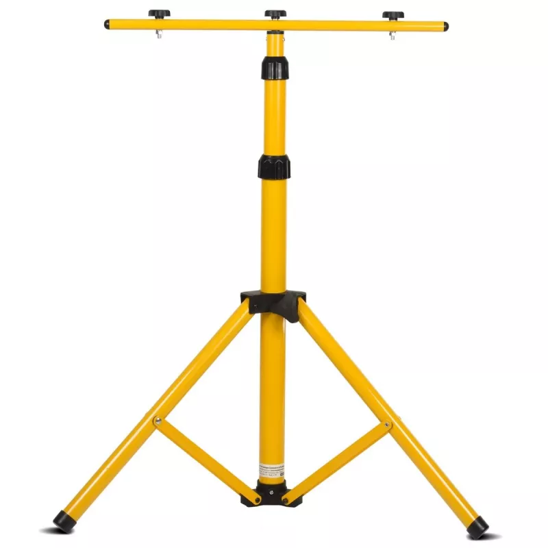 Tripé MACLEAN MCE583 altura ajustável para projetores, estrutura metálica, amarelo