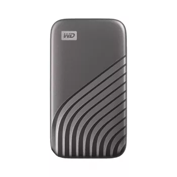WD My Passport SSD WDBAGF0020BGY - SSD - encriptado - 2TB - externo (portátil) - USB 3,2 Gen 2 (conector USB-C) - AES de 256 bits - cinzento espacial (WDB