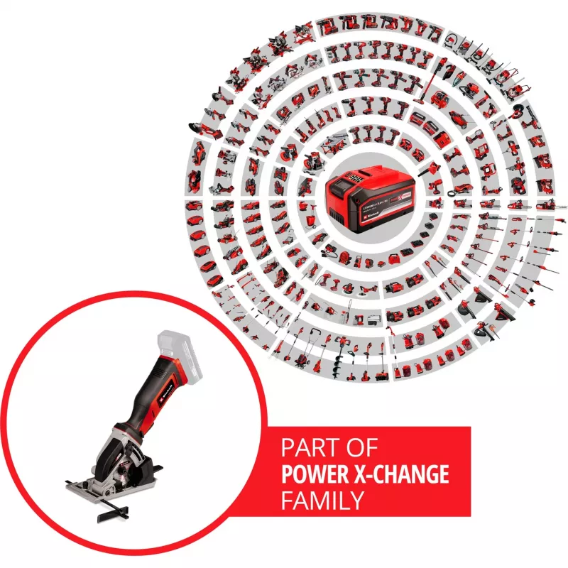 Einhell TE-CS 18/89 Li Solo mini serra circular a bateria, 18 V (sem bateria)