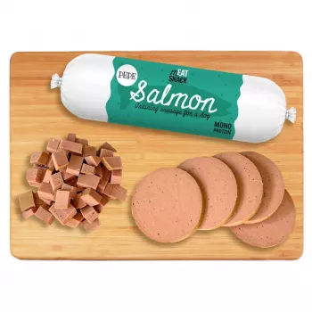 PAKA ZWIERZAKA Pepe Sausage Salmon - guloseima para cães - 200g