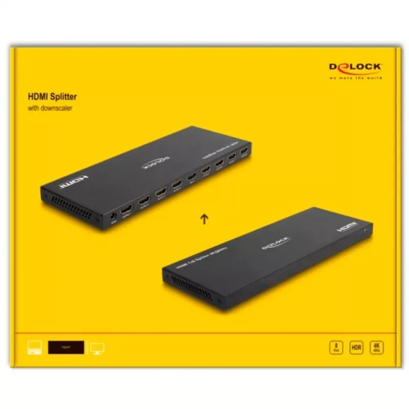 DeLOCK HDMI Splitter 1 x HDMI entrada para 8 x HDMI saída 4K 60 Hz
