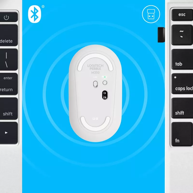 Rato USB ótico sem fios M350/WEISS 910-005716 Logitech