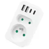 Power Splitter MACLEAN MCE249 F/W – 2 tomadas de rede (16A + 6A) e 4x USB (2x A, 2x C PD 20W)