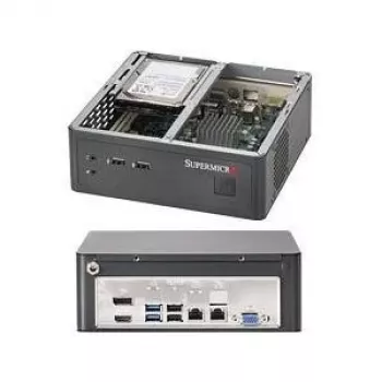 Caixa Supermicro SuperChassis CSE-101I - caixa Mini-ITX para 1 CPU Intel Core ou Atom até 45W TDP, fonte de alimentação externa necessária (não incluída) (CSE-101I)
