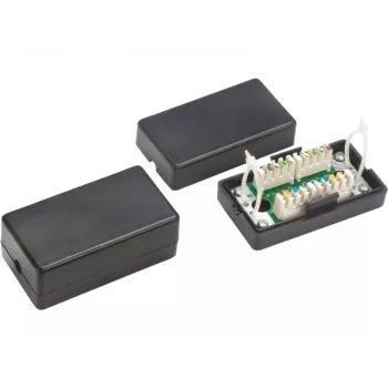 Tomada de rede A-LAN WTM06 para cabo Cat5e, AWG 22–26, preto